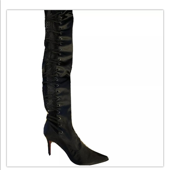 Victoria’s Secret COLIN STUART Over Knee Lace Up Boots Sz 10 - Picture 6 of 10